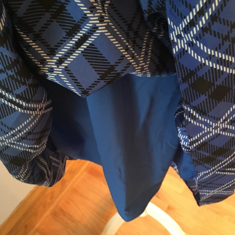 Eliza J Blue Plaid Mini Dress